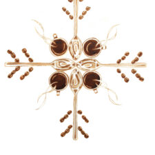 Angel Sarkela-Saur created this original "Coffee Snowflake" Coffee Art® painting. It features coffee related elements forming a snowflake.