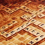 Angel Sarkela-Saur created this original "Double Coffee Score" Coffee Art® painting. It features a popular board game with coffee related words.