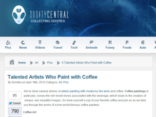 2012-04-18-Coffee-Art-Oddity-Central-header Coffee Ar® featured on Oddity Central