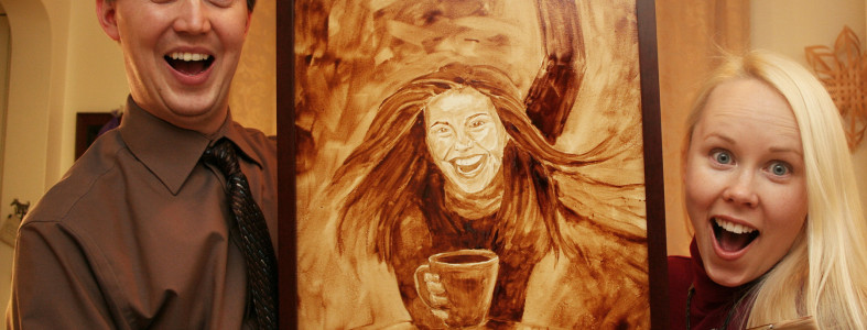 Coffee Art Rachael Ray Painting