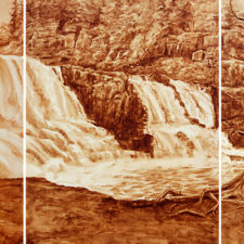 Coffee Art Gooseberry Falls Triptych