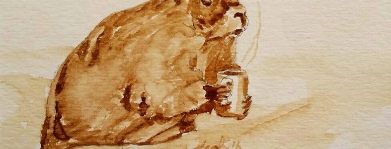 Coffee Art - Groundhog Day 2016