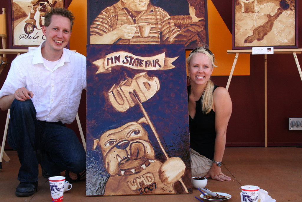 Coffee Art at UMD Alumni Art Night